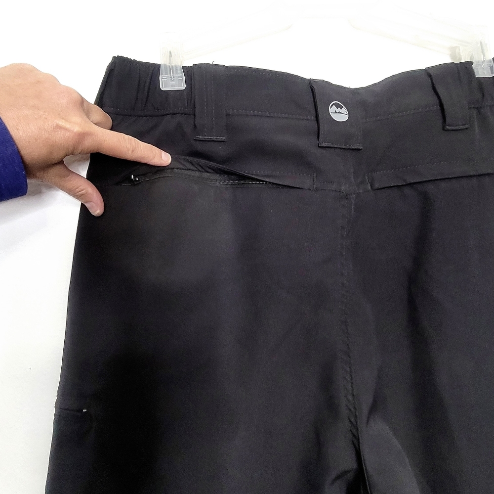 Wrangler Outdoor Black Chino Hiking Shorts Mens Size 30 Moisture Wicking - Picture 4 of 10